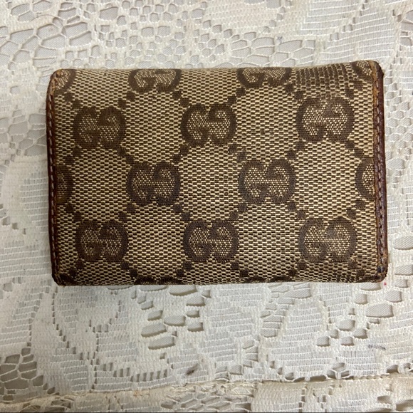 Gucci Brown Mono 4-Hooks Key Case 3.5in x 2.5in - Picture 3 of 7